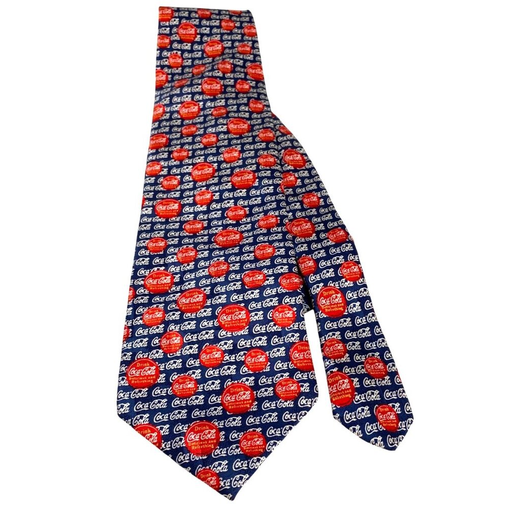 Everything Coca-Cola Vintage Rare Collectible Retro Novelty Men's Dress Neck Tie - Picture 9 of 9